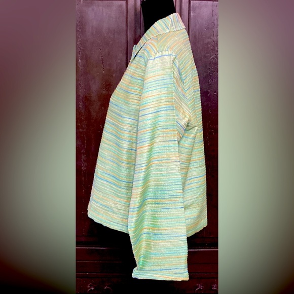 Keren Hart Spring jacket- lime green stripe - Size XL - Picture 2 of 11